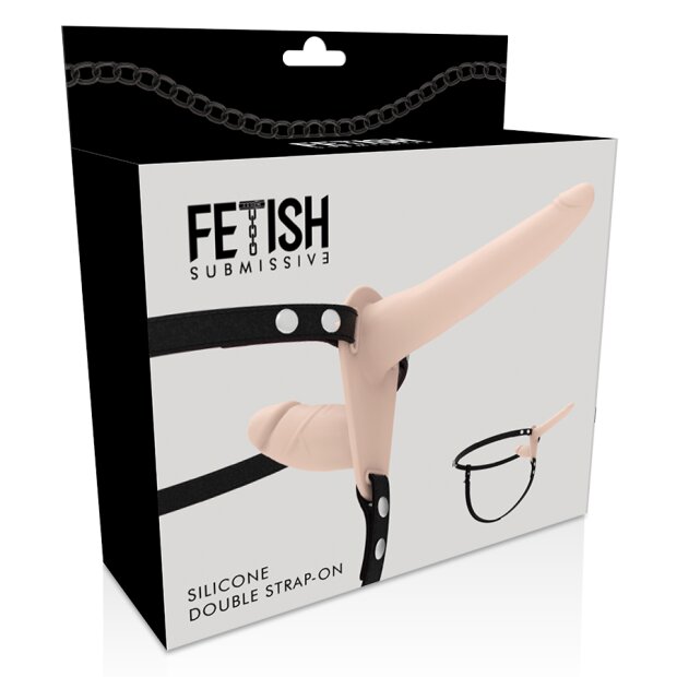 Fetish Submissive Double Penetrix Strap-On Beige 15 cm