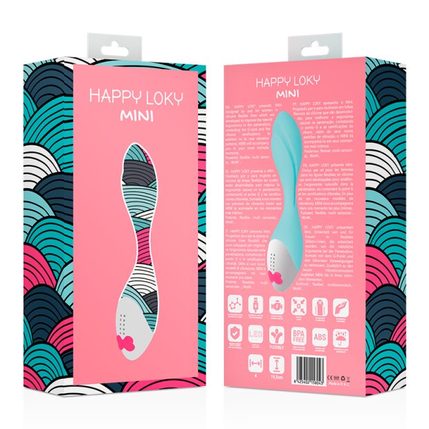 Happy Loky Mini Spaß Vibrator Türkis 19,5 cm ø 4 cm