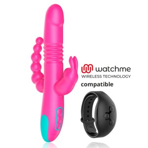 Happy Loky Dreifach Stimulator Rabbit Vibrator Rosa