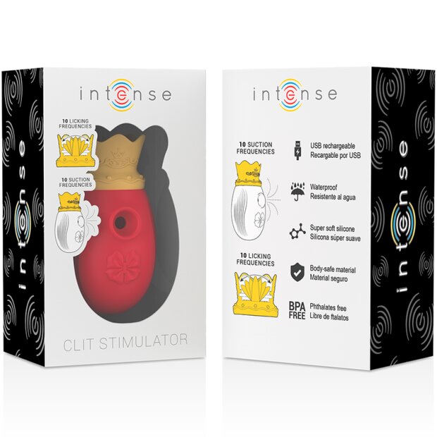 Intense Clit Stimulator 10 Licking And Suction Frequencies Red