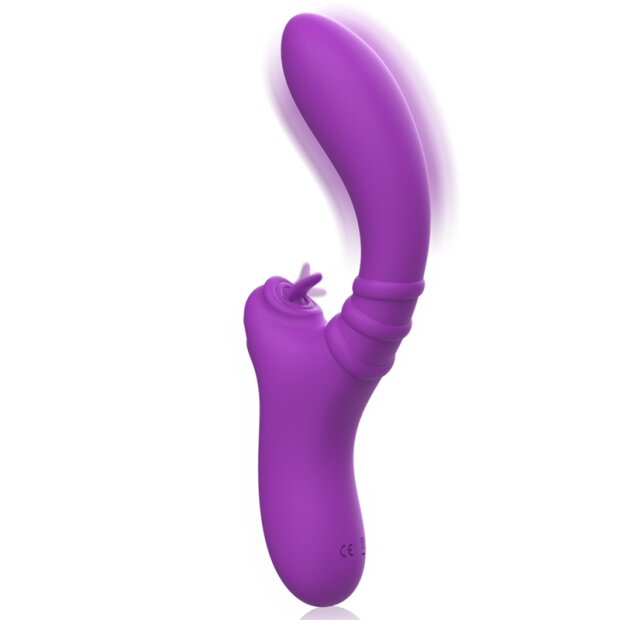 Intense Vibrateur flexible avec langue