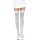 Leg Avenue Nylon Thigh Highs With Bow White / White - One Size