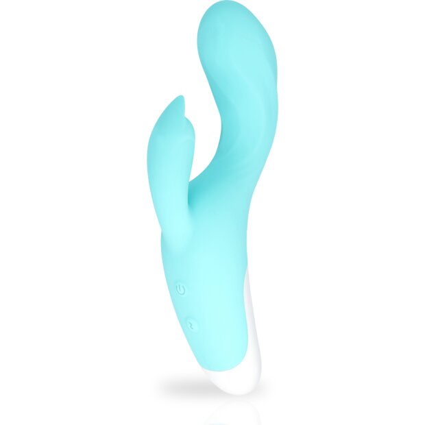 Mia Dresde Vibrator mit Klitorisstimulation Türkis 19,2 cm