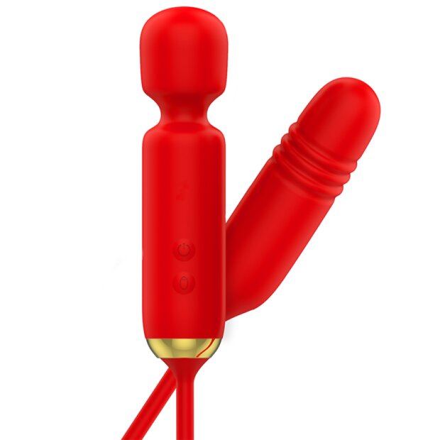 Mia Toscana Double Pleasure Wand Vibrator Rot
