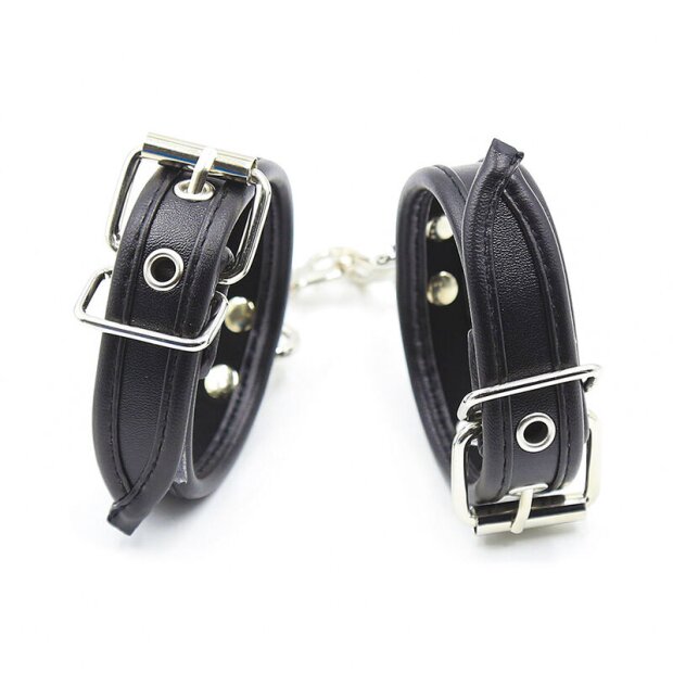 OHMAMA handcuffs with leather straps black