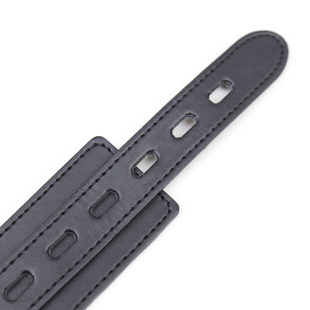 OHMAMA Halsband mit Kette und 3 Ringen schwarz