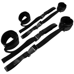 OHMAMA Handmanschetten aus Nylon mit Klettverschluss schwarz