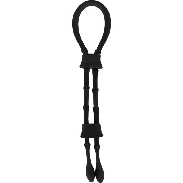 OHMAMA Silicone cable penis and testicle loop black