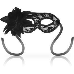 OHMAMA Masque noir avec dentelle et fleur