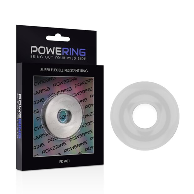 Powering penis & testicle ring 3.5 cm transparent clear