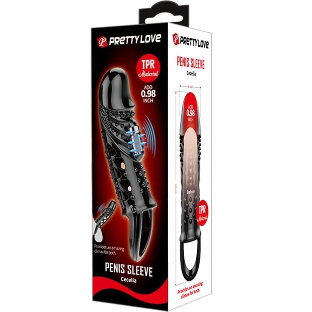 Pretty Love Cecelia étui pénien avec vibration noir