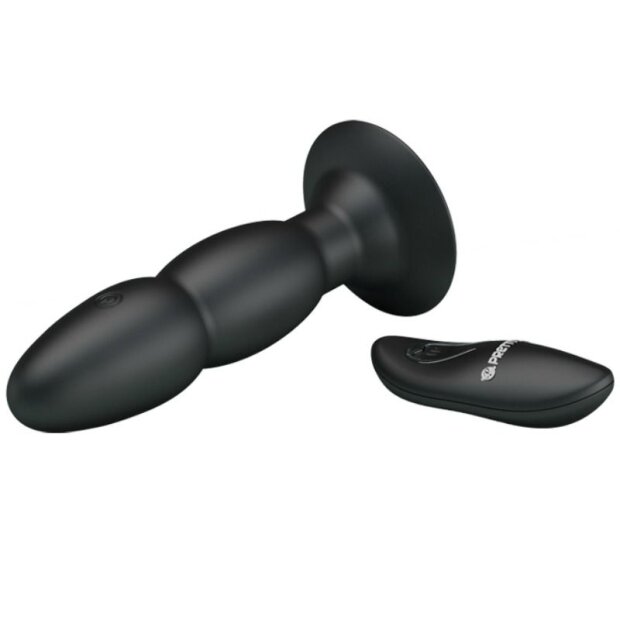 Pretty Love anal plug with vibration black 3.5 cm