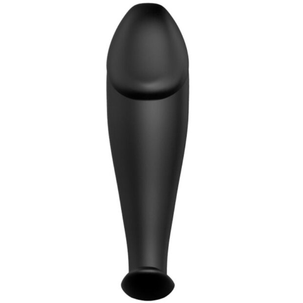 Pretty Love silicone anal plug penis design with 12 vibration black 3 cm