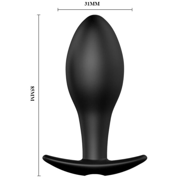 Pretty Love Silikon Anal Plug Anker-Design Analplug Schwarz ⌀ 3,1 cm