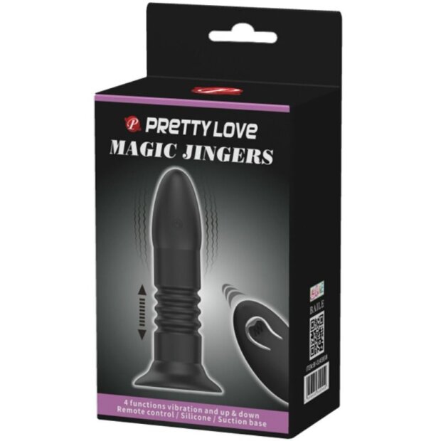 Pretty Love Magic Jinger Vibrating Anal Plug black 3,5 cm