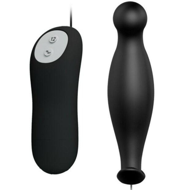 Pretty Love Silikon Anal Plug Prostatamassager Schwarz ⌀ 2,8 cm