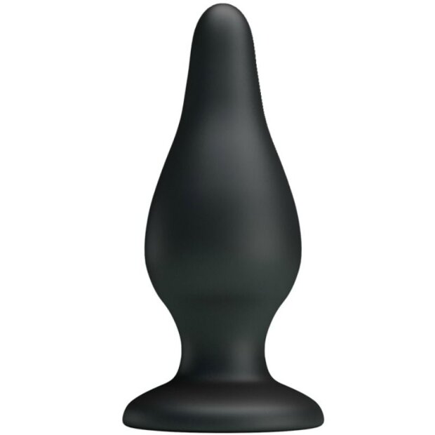 Pretty Love Silikon Anal Plug mit Saugnapf Analplug Schwarz ⌀ 5,5 cm