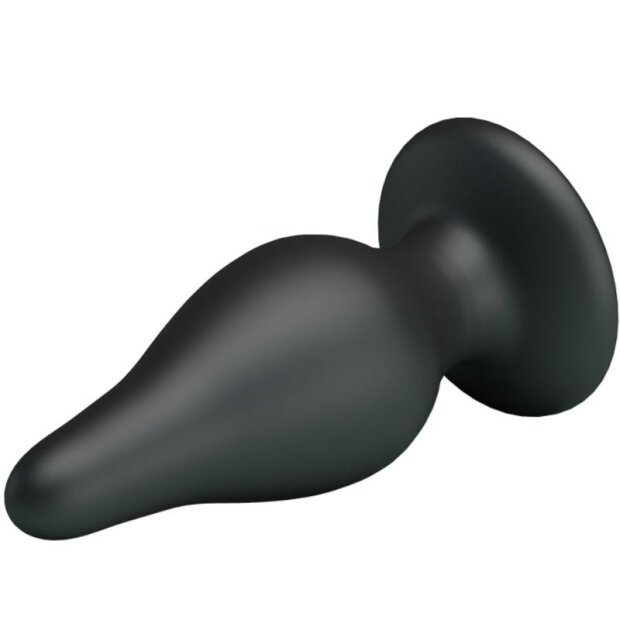 Pretty Love Silikon Anal Plug mit Saugnapf Analplug Schwarz ⌀ 5,5 cm