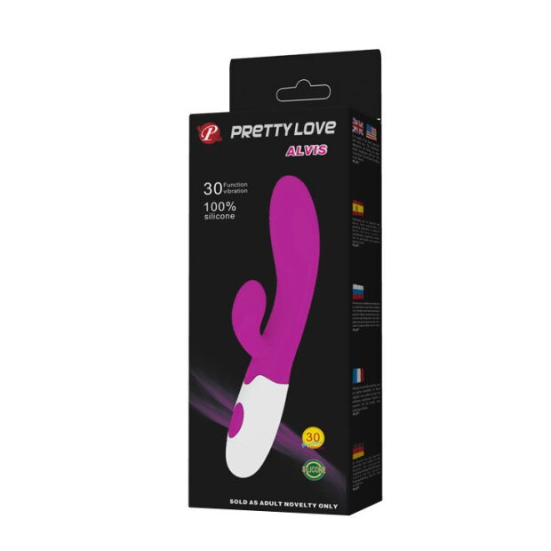 Pretty Love Flirtation Alvis vibrator with clitoris stimulation pink