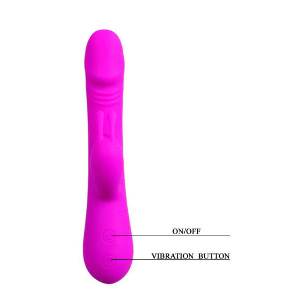 Pretty Love Flirtation Clement Rabbit Vibrator Pink 21 cm ⌀ 3,4 cm