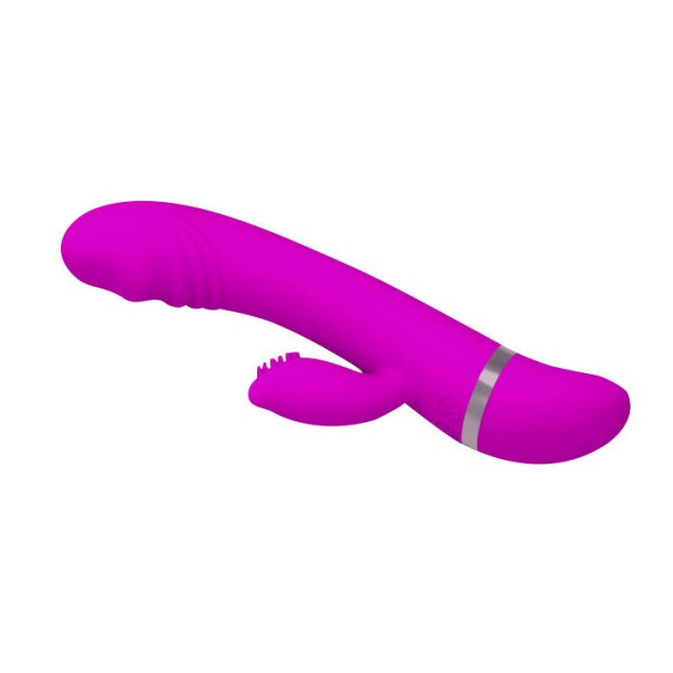 Pretty Love Flirtation David Vibrator mit Klitorisstimulation Pink 18,5 cm ⌀ 3,5 cm