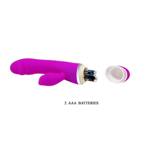 Pretty Love Flirtation David Vibrator mit Klitorisstimulation Pink 18,5 cm ⌀ 3,5 cm