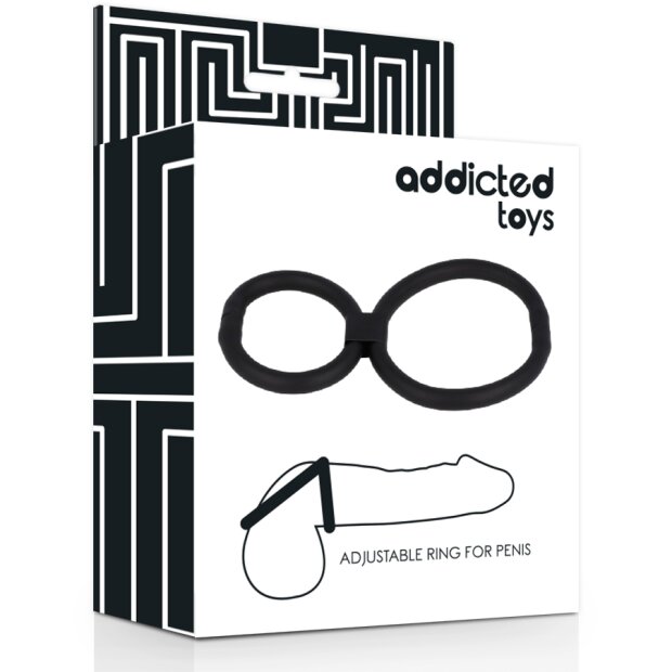 ADDICTED TOYS Adjustable Rings Penisringe Schwarz