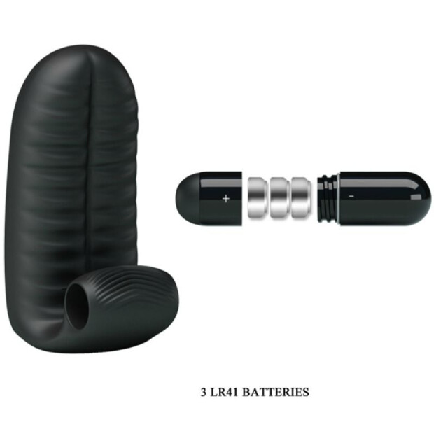 Pretty Love Abbott Vibromasseur à double embout avec stimulation clitoridienne noir