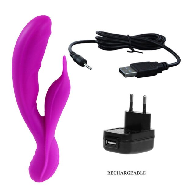 Pretty Love Highgrade Bliss Vibrator mit Klitorisstimulation Pink 21,5 cm ⌀ 3,7 cm