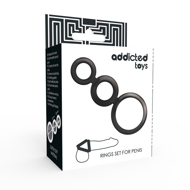 Addiction Addicted Toys Rings Set Penisringe Transparent