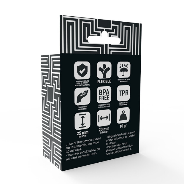 ADDICTED TOYS C-Ring Set Black Penisringe Schwarz ⌀ 35 mm