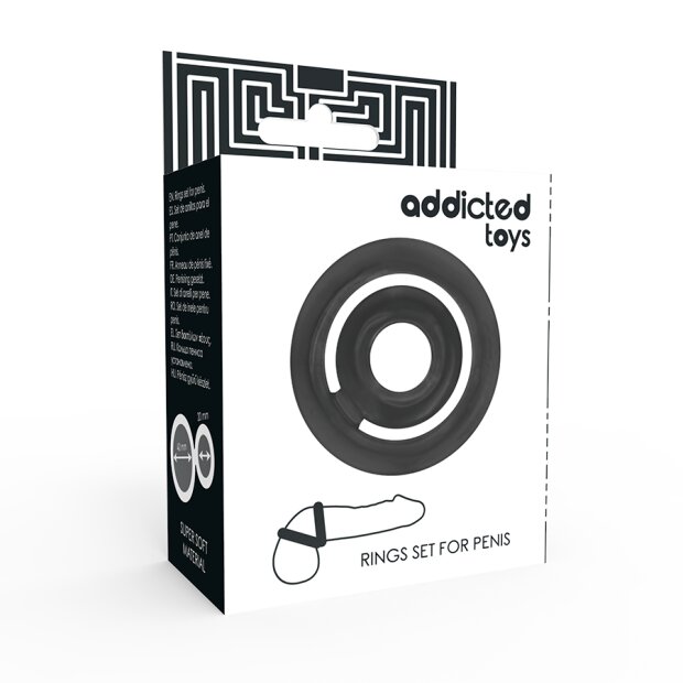 Addicted Toys Potenz C-Ring Penis Black