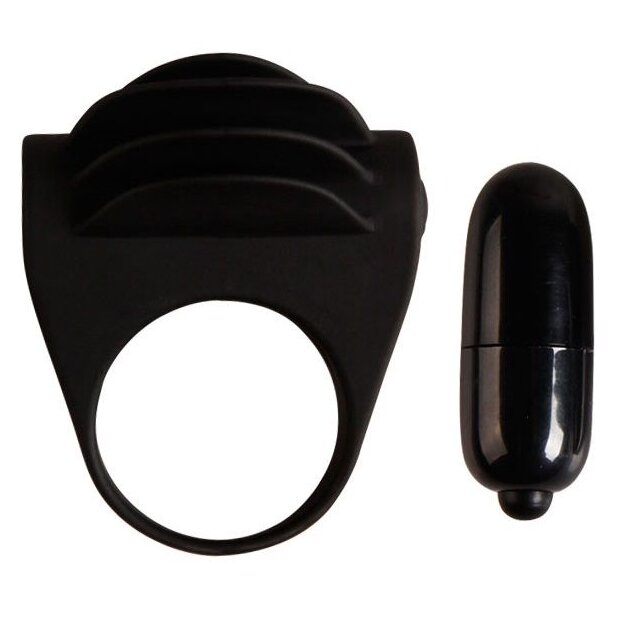 Pretty Love Chester cock ring with clitoral stimulation black