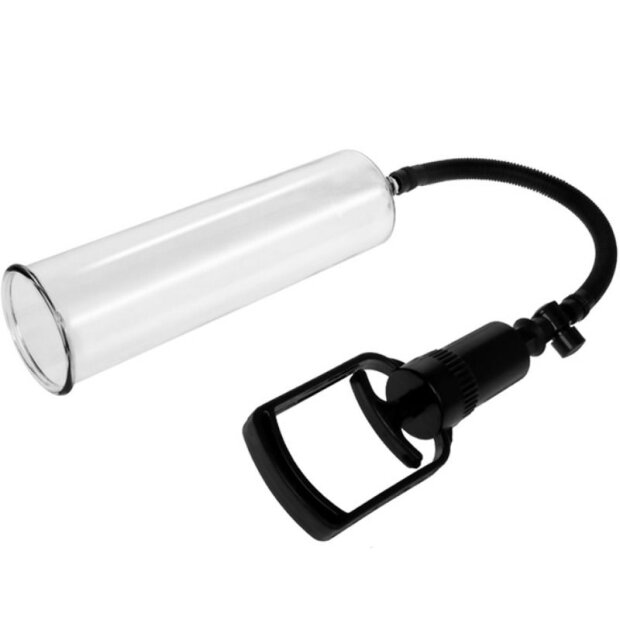 Pretty Love Alexander penis pump with piston handle transparent