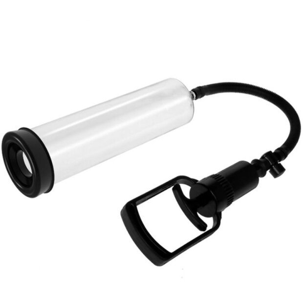Pretty Love Alexander penis pump with piston handle transparent