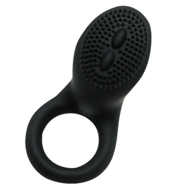 Pretty Love Cobra cock ring with clitoral stimulation black