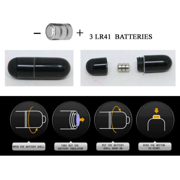 Pretty Love double anneau pénien avec vabration noir