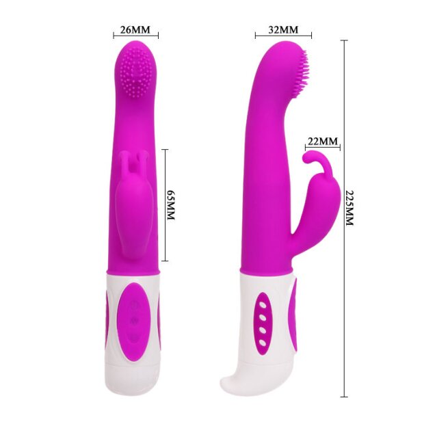 Pretty Love Hugh Rabbit Vibrator pink