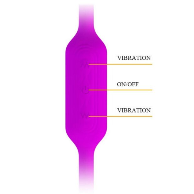 Pretty Love Dream Lovers Whip Paarvibrator Pink 65,5 cm ø 3,2 cm