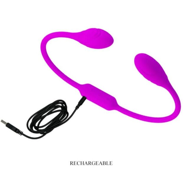 Pretty Love Dream Lovers Whip Paarvibrator Pink 65,5 cm ø 3,2 cm