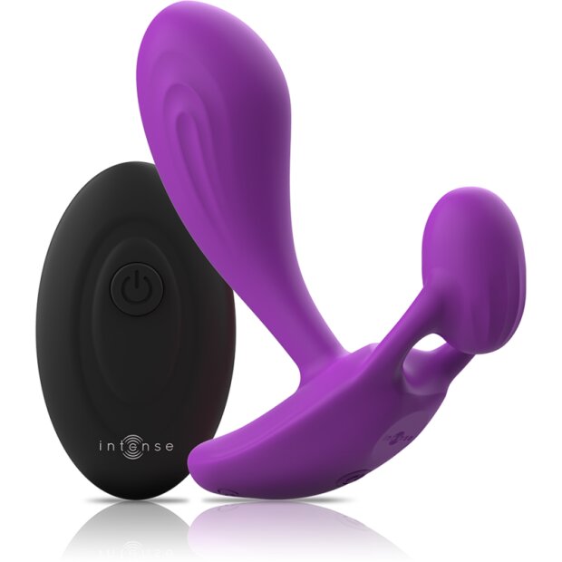 Intense anal plug with vibration in purple