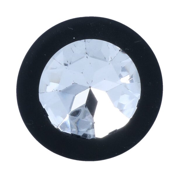 Intense Schwarzer Analplug mit Stein Schwarz ⌀ 2,8 cm