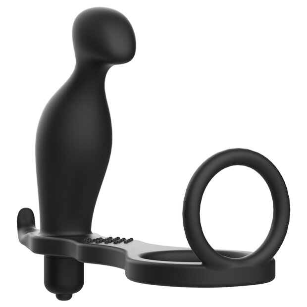 Addicted Toys Anal Plug And Cock Ring Black
