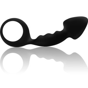 OHMAMA Plug anal avec anneau noir 12,2 cm