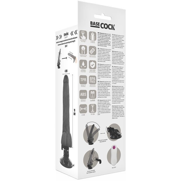 Basecock Vibrateur réaliste en noir