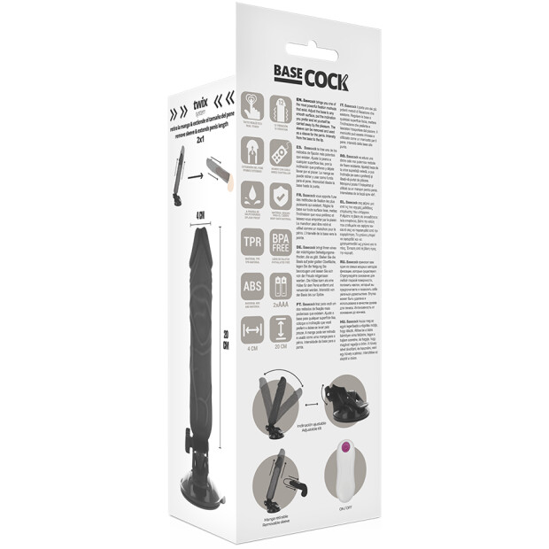 BASECOCK Natürlicher Vibrator Realistischer Vibrator Schwarz
