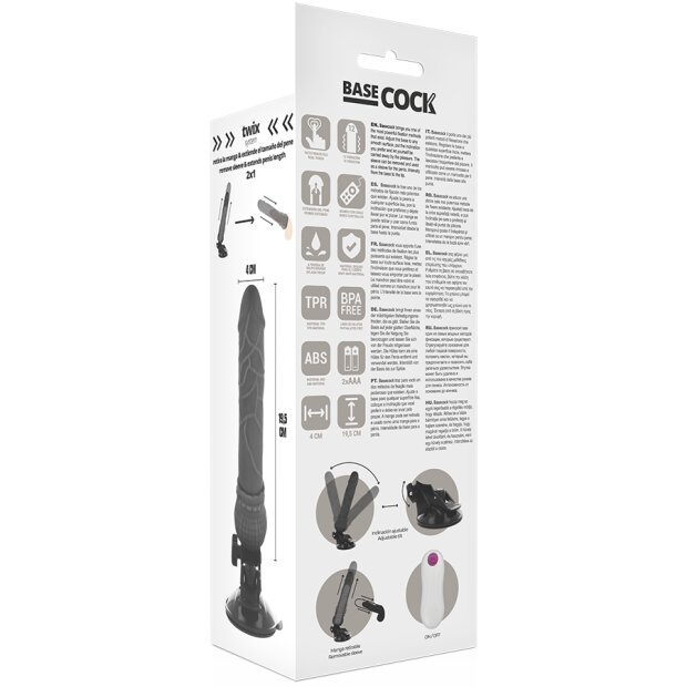 Basecock vibrator with remote control black