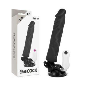 BASECOCK Vibrator Realistischer Vibrator Schwarz 21 cm