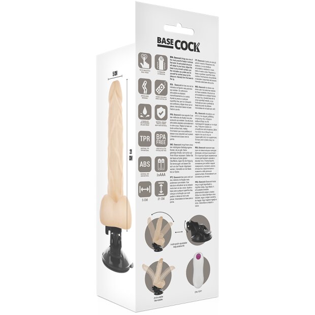 BASECOCK Vibrator mit Hoden Realistischer Vibrator Beige