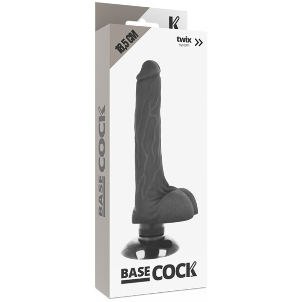 BASECOCK Vibrator Realistischer Vibrator Schwarz 18,5 cm